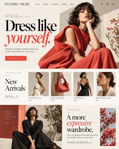 Fashion boutique website concept